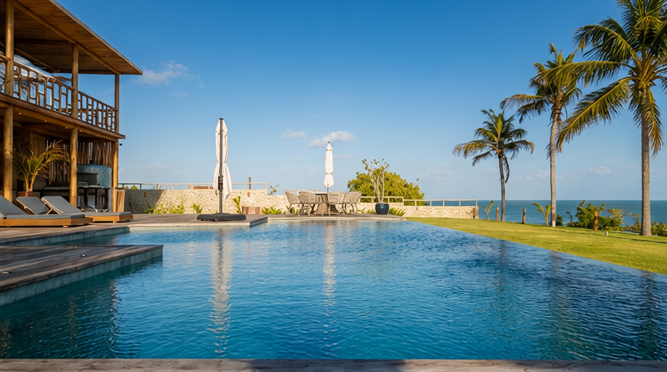 Villa contemporaine avec piscine à débordement face à l'océan, Pontal de Maceió, Ceará